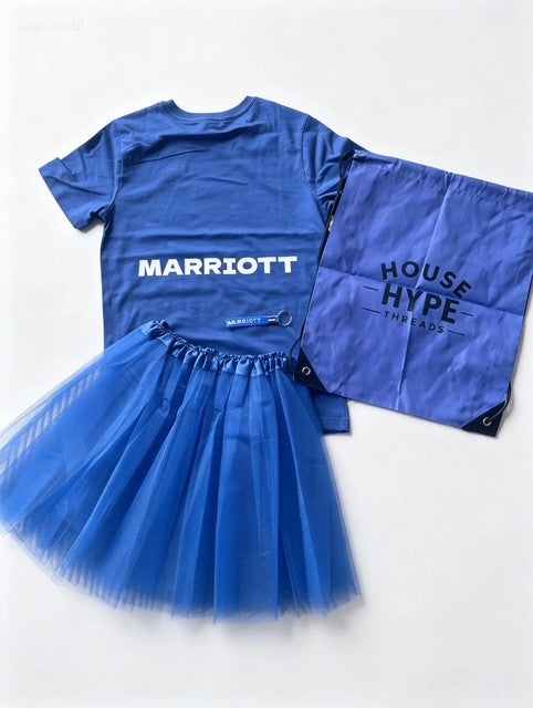 Blue House Sports T-Shirt, Tutu, Key Chain, Bag PACK